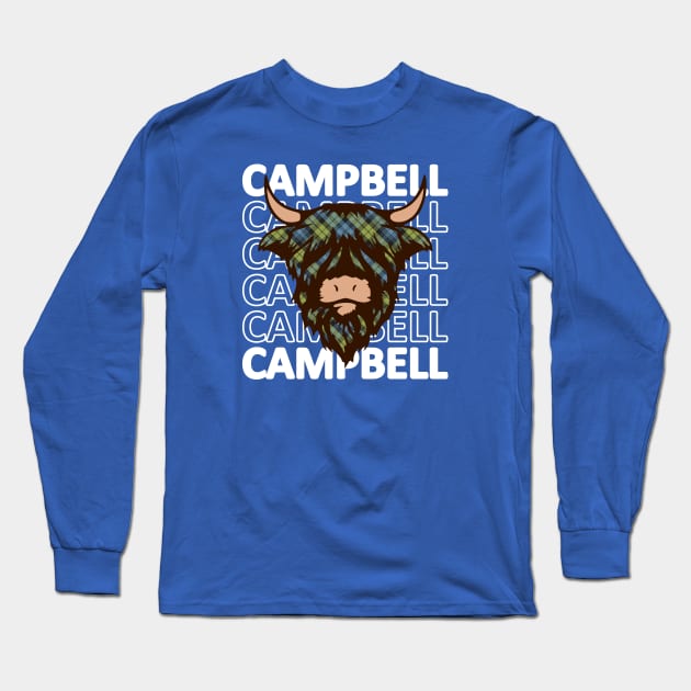 Campbell - Hairy Coo Long Sleeve T-Shirt by Taylor'd Designs